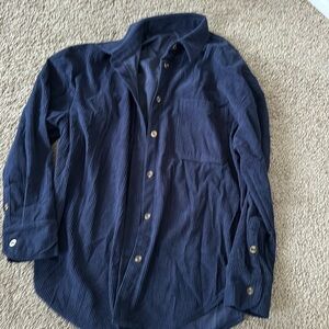 Navy blue button up jacket/shirt